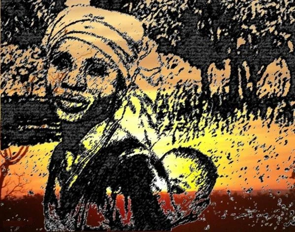Illustration d’une mère et d’un enfant.